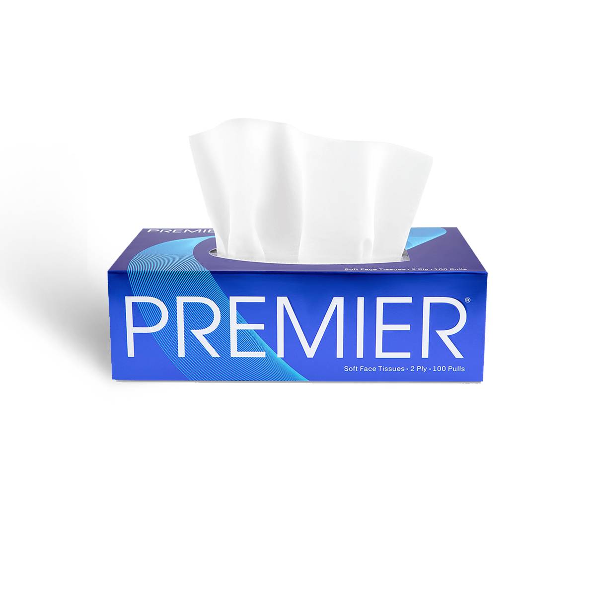 Premier Soft Face Tissue - 2 Ply, 100 Pulls Blue